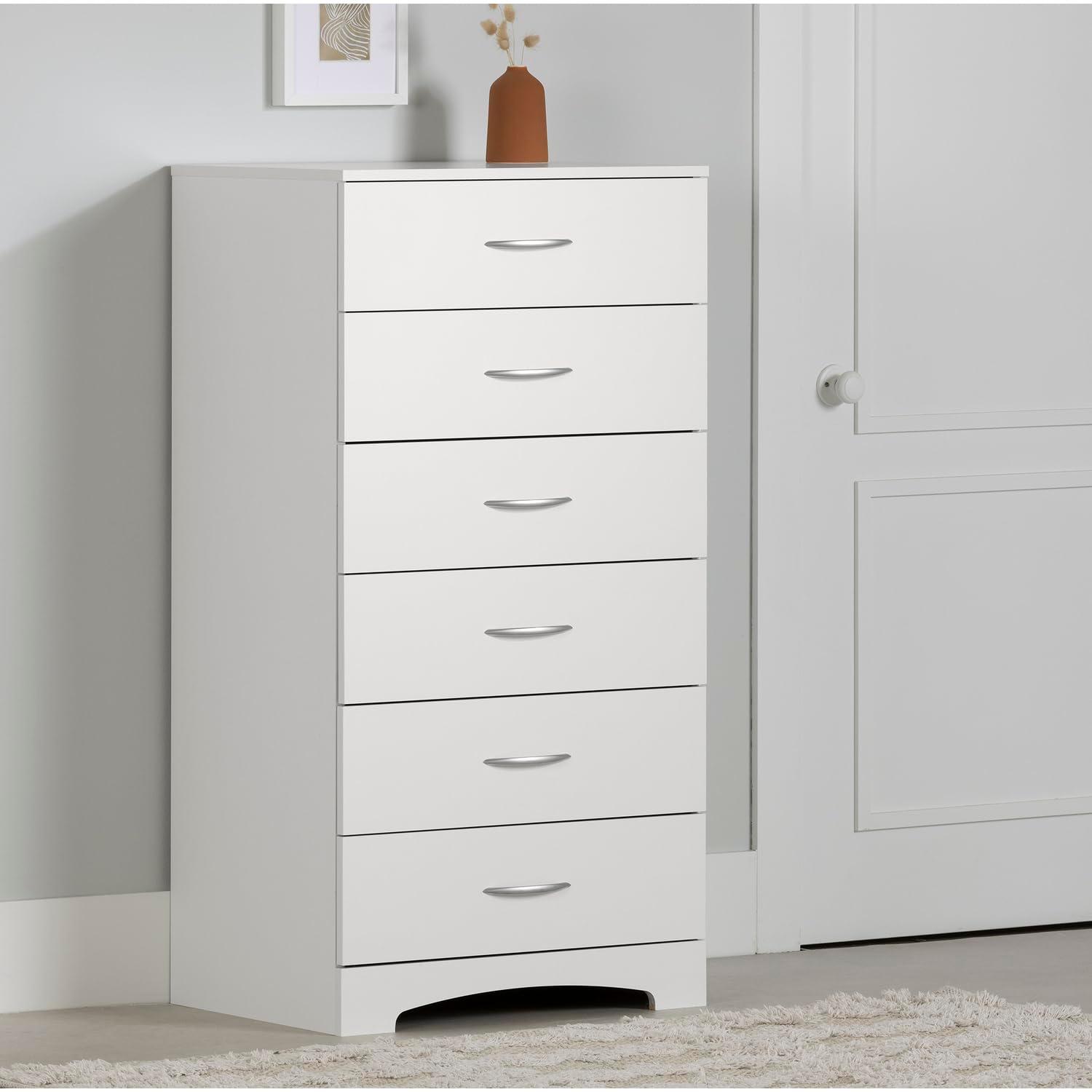 South Shore Step One, Contemporary Chest,  White