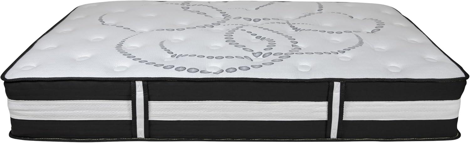 BizChair 12 Inch CertiPUR-US Certified Hybrid Pocket Spring Mattress, Queen Mattress in a Box