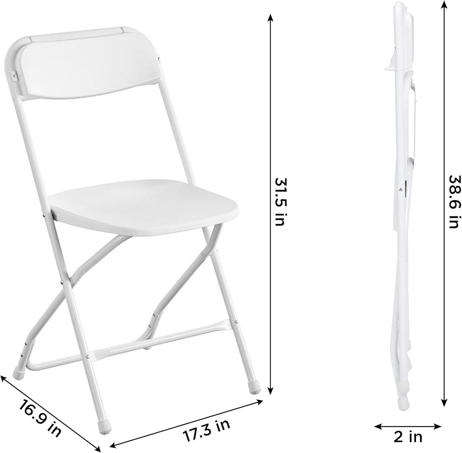 ZOWN Premium Commercial Plastic Stacking, Indoor/Outdoor Folding Chair