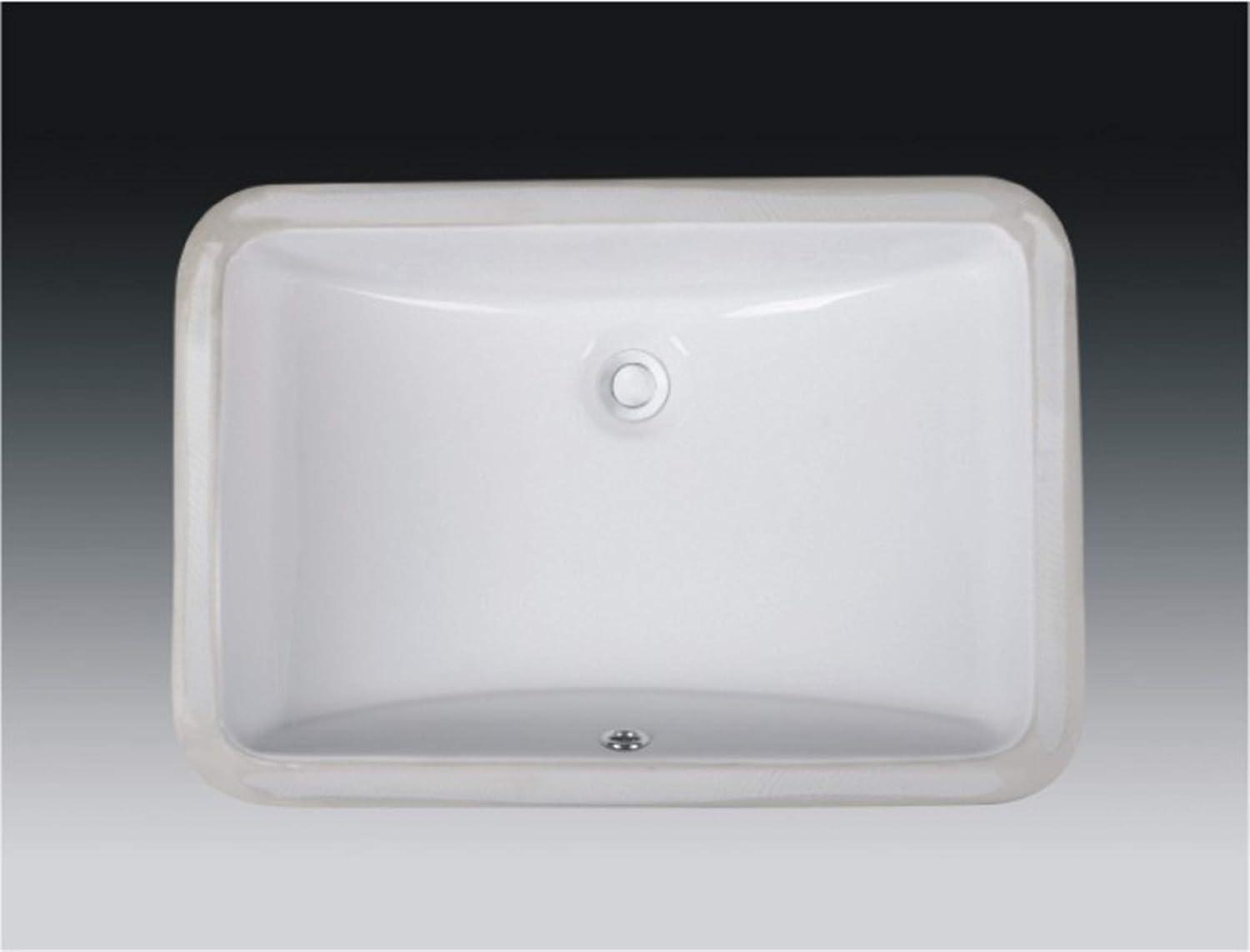 Wells Sinkware RTU2115-7W Wells Sinkware Rhythm Series 14.5'' Ceramic Rectangular Bathroom Sink with Overflow