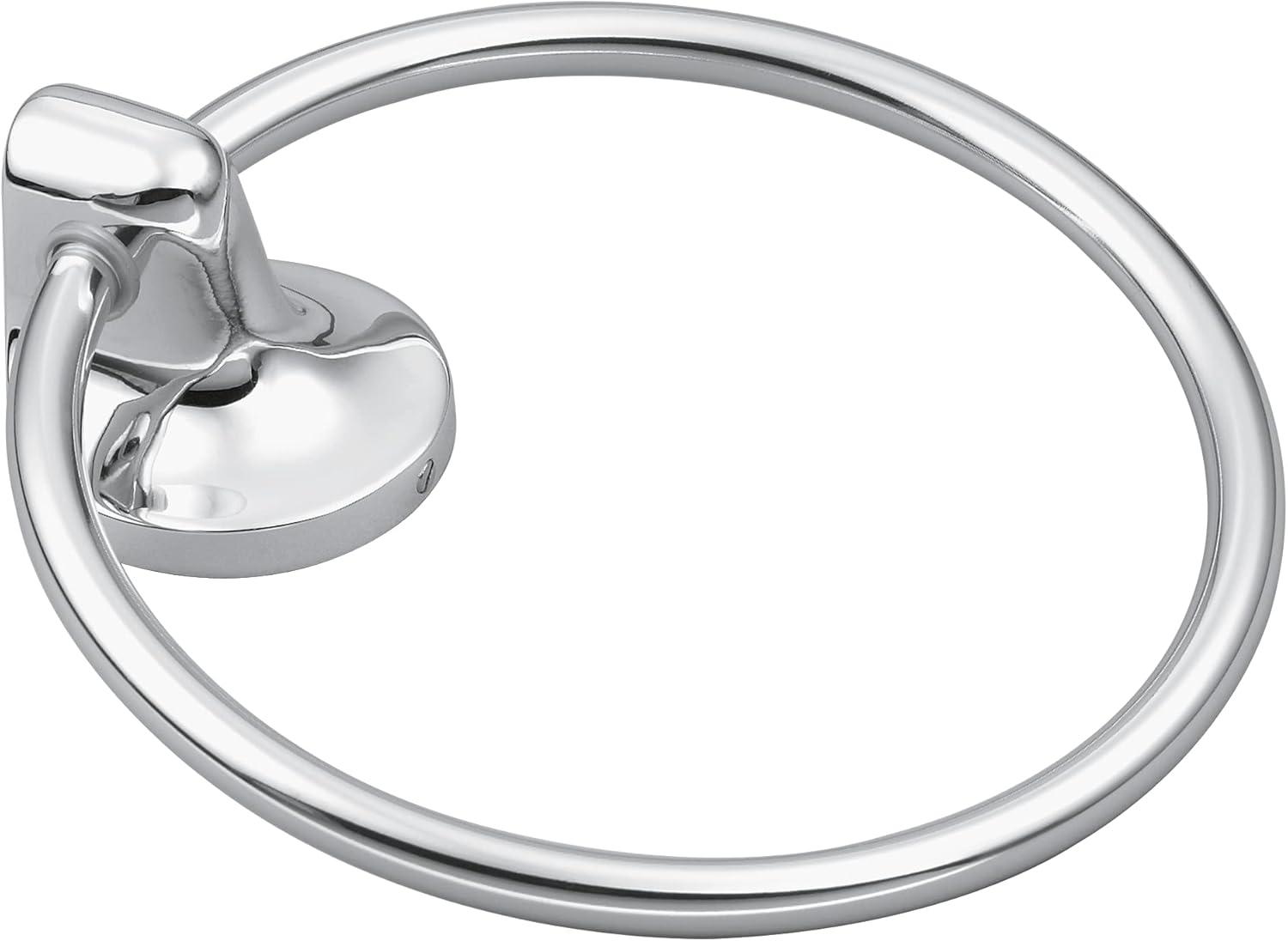 Polished Chrome Wall Mounted Modern Towel Ring