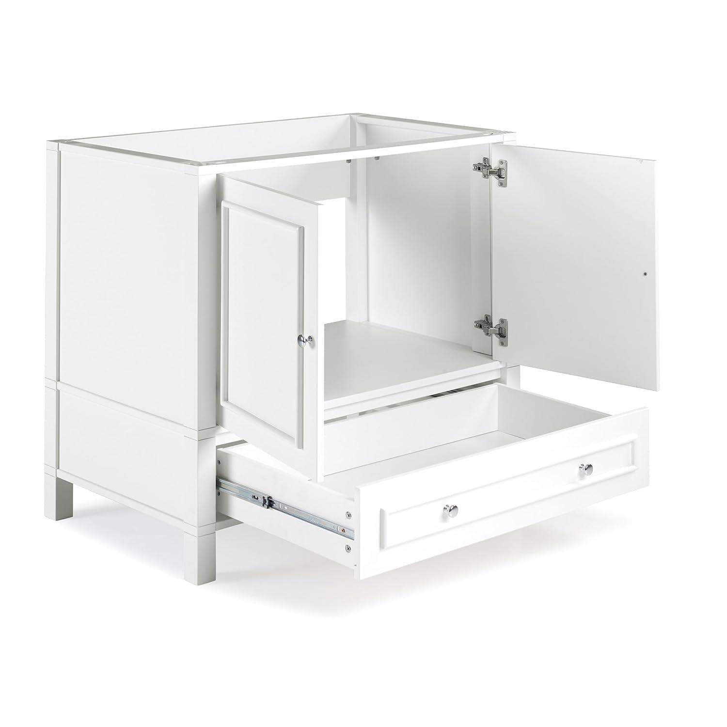 Williamsburg 36"W Transitional Style Vanity Cabinet With Soft Close Doors And Drawers