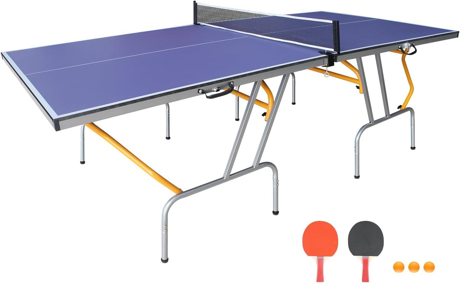 Foldable Blue Aluminum 8ft Table Tennis Set with Net
