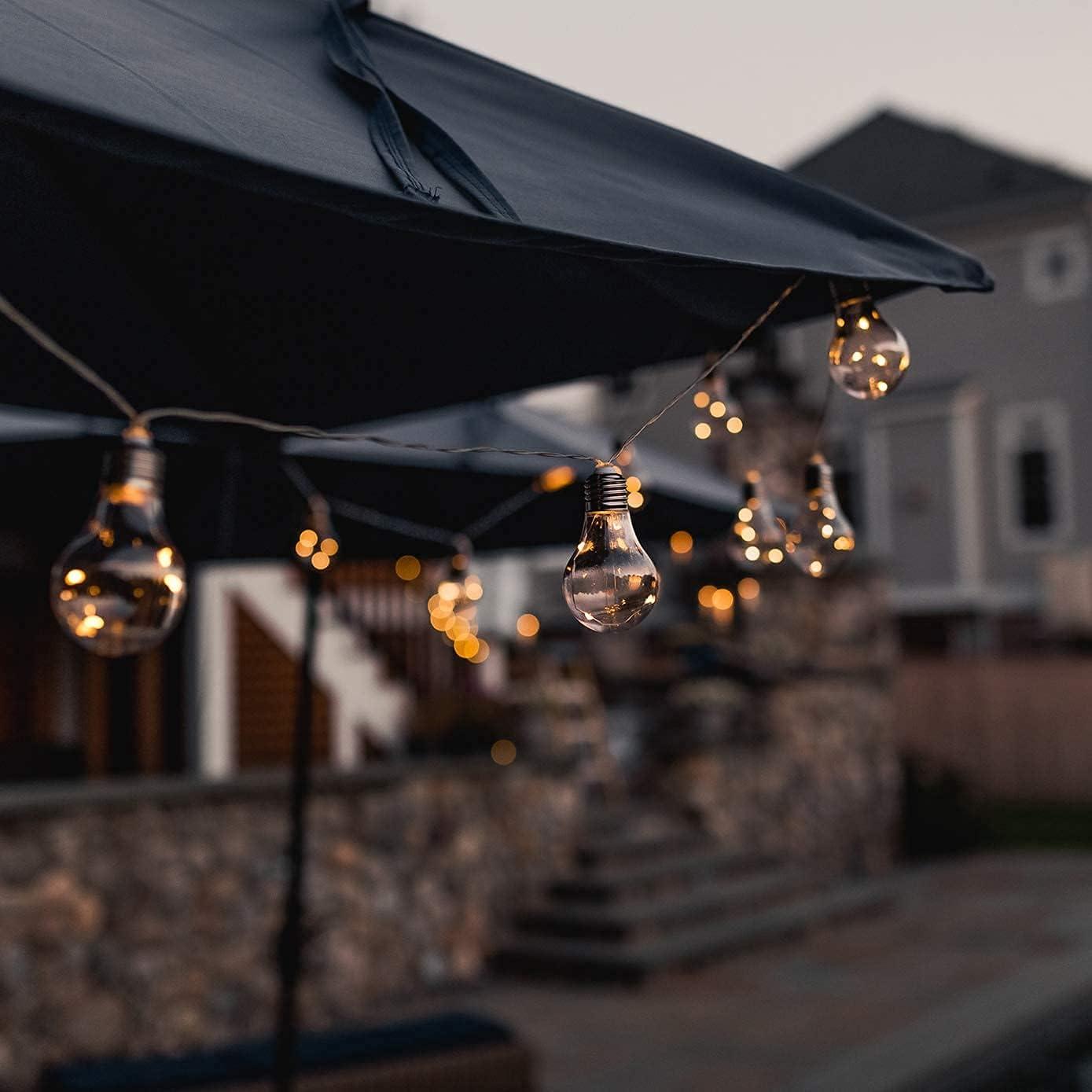 Williston Forge Shemar Outdoor 10 - Bulb 20'' Solar Powered LED Globe String Light