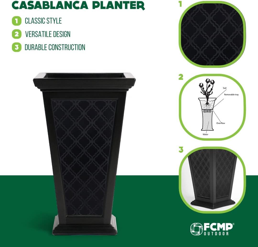 FCMP Outdoor  2 - Piece Self-Watering Plastic Pot Planter Set & Reviews | Wayfair