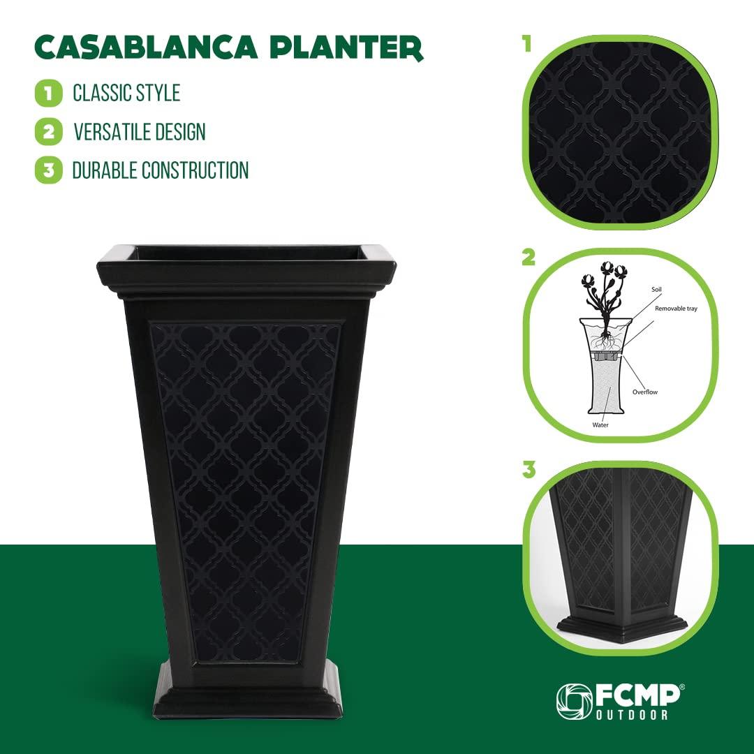 FCMP Outdoor  2 - Piece Self-Watering Plastic Pot Planter Set & Reviews | Wayfair