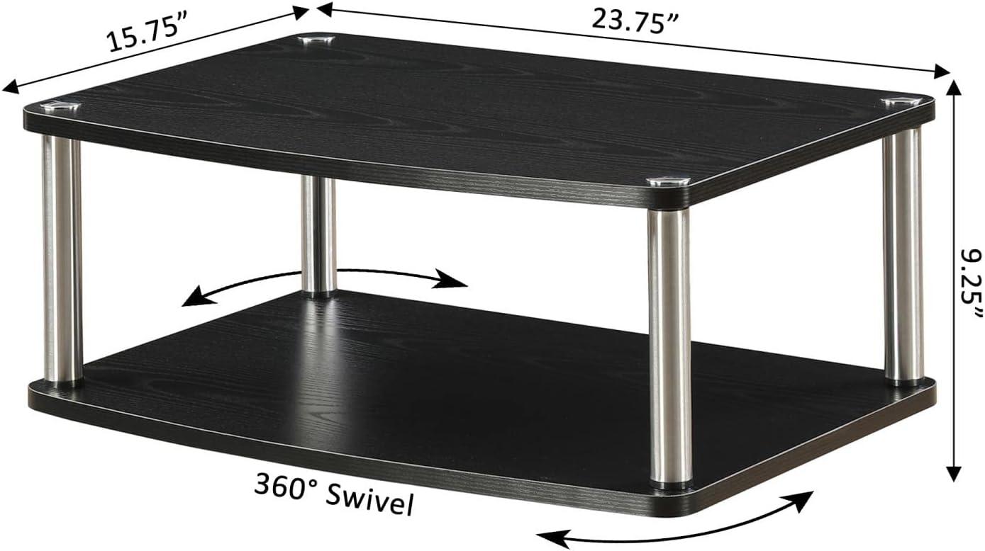 Convenience Concepts Designs2Go Double Tier Swivel Riser for TVs up to 26 Inches, Black