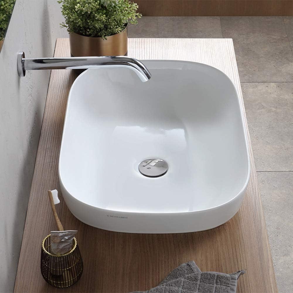 Scarabeo By Nameeks 15.4'' Glossy White Ceramic Oval Bathroom Sink