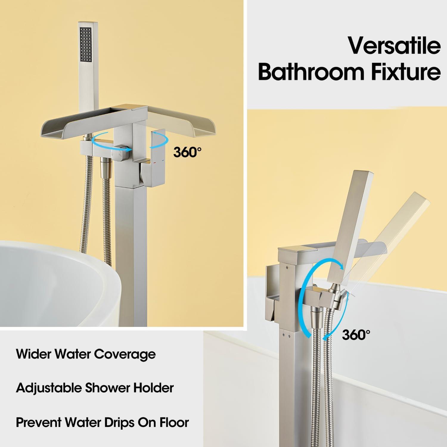 Floor Tub Spout with Diverter