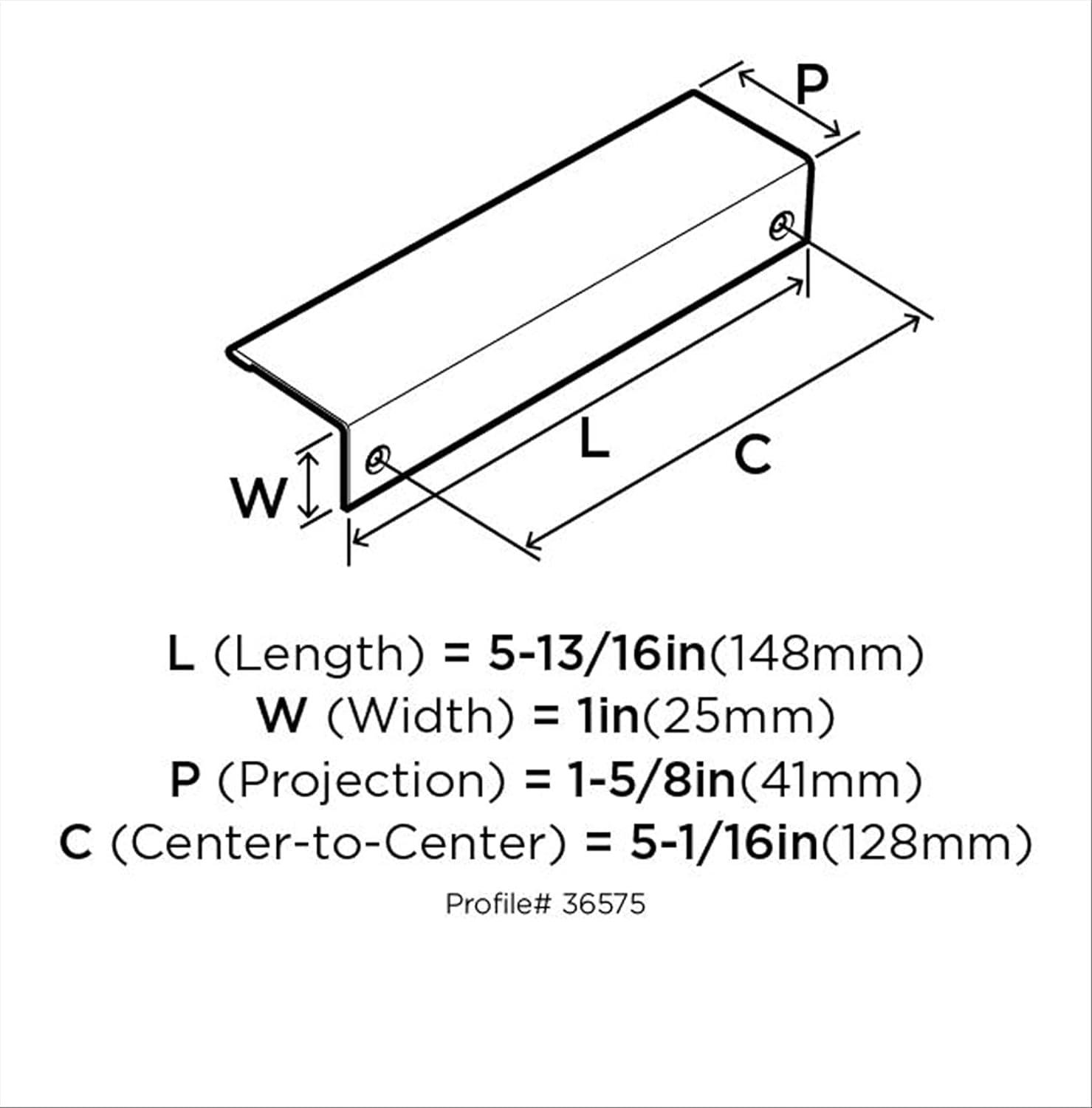 5 1/16" Center to Center Finger Pull