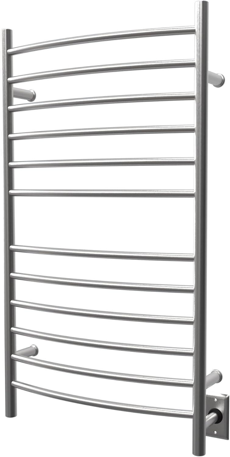 Radiant Large Curved Towel Warmer Hybrid Hardwired or Plug in