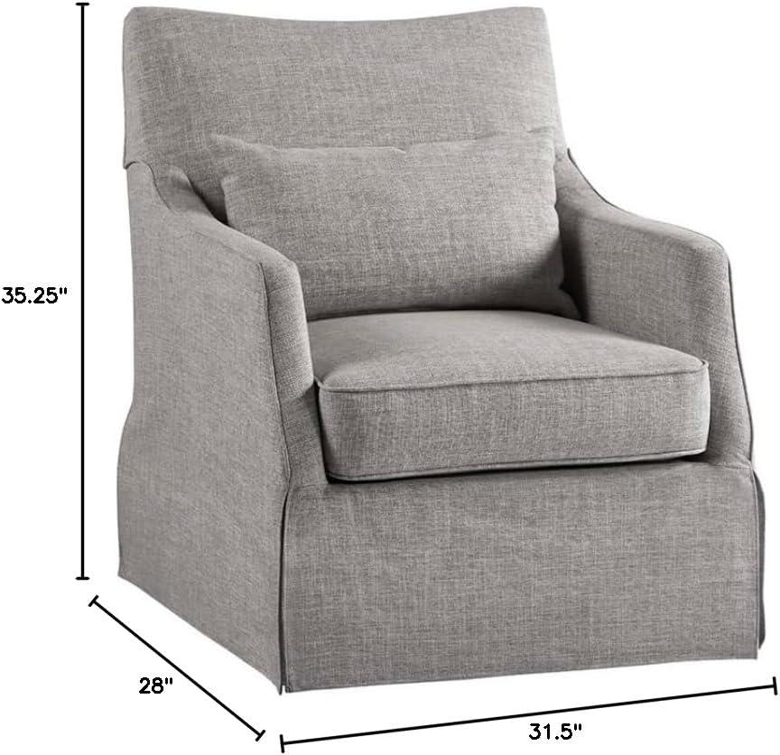 Martha Stewart London 360°Swivel Armchair with Lumbar Pillow