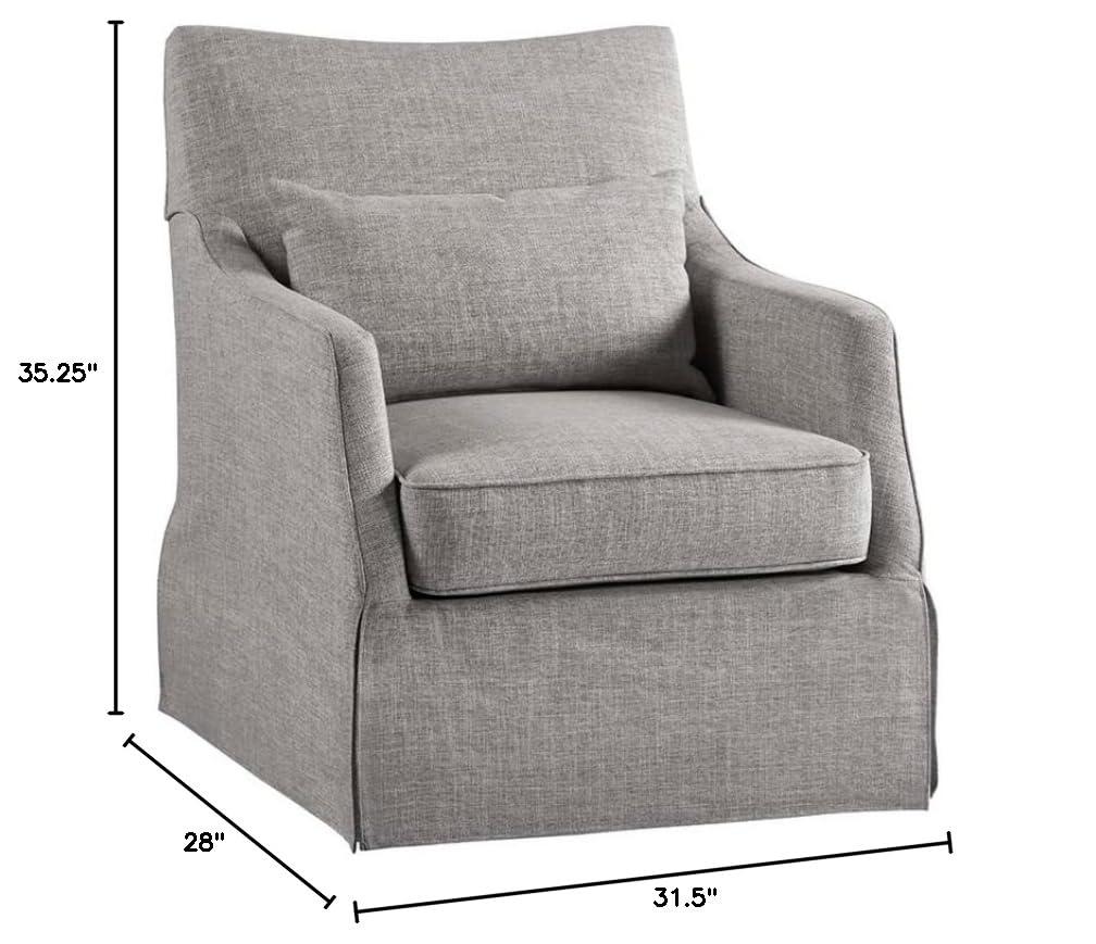 Martha Stewart London 360°Swivel Armchair with Lumbar Pillow