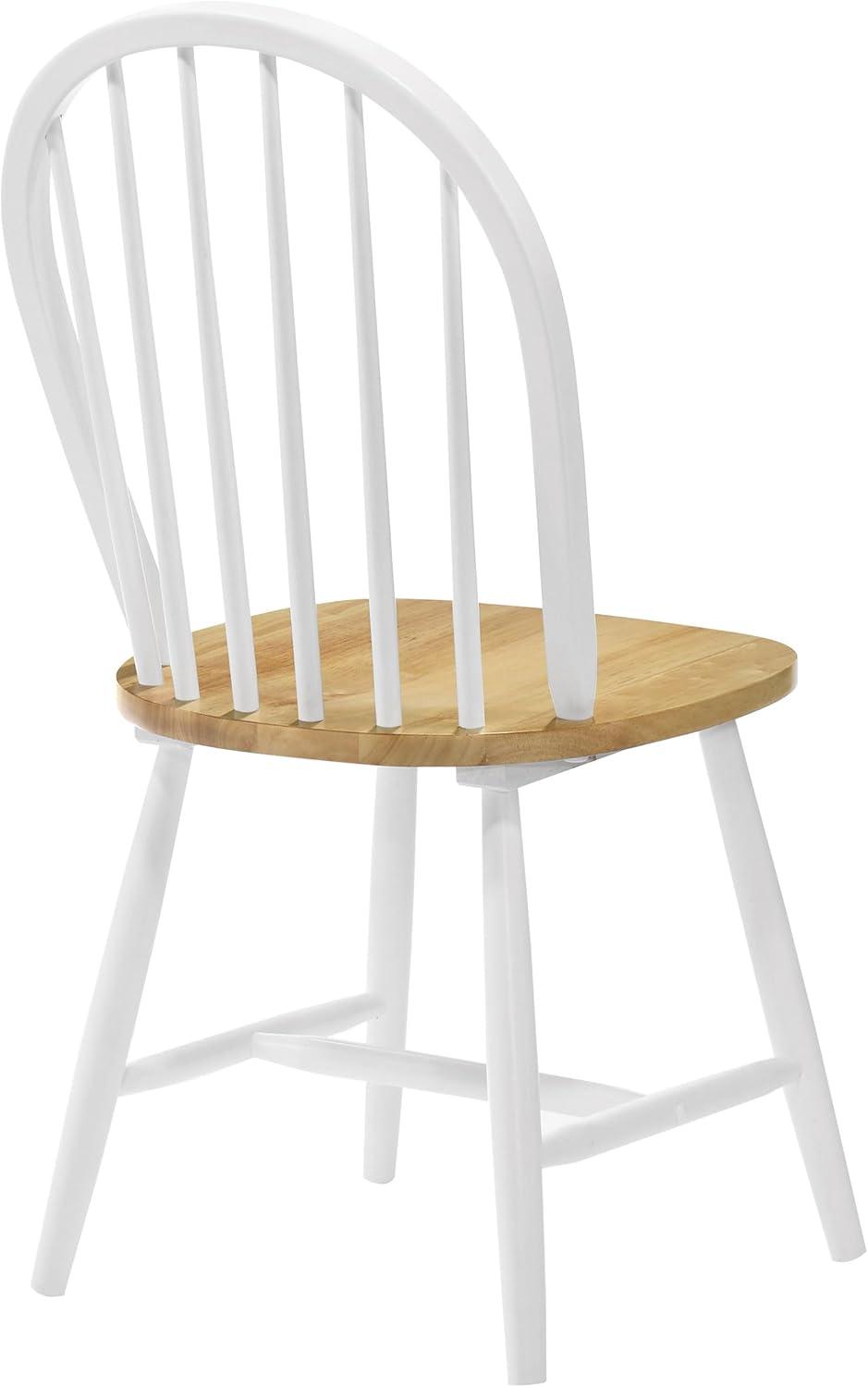 Coaster Farmhouse Windsor Wood Dining Chairs in White