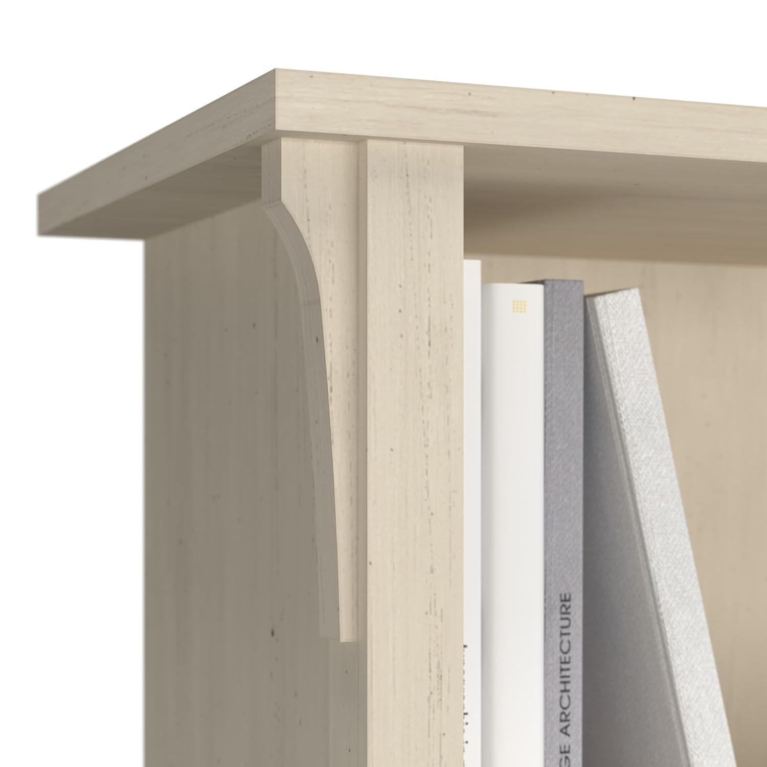 Bush Furniture Salinas Hutch for L Desk, Antique White
