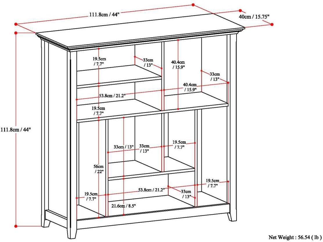 Amherst Distressed Grey Solid Wood Multi-Cube Bookcase