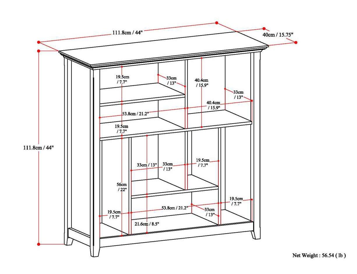 Simpli Home Multi Cube Bookcase And Storage Unit In Rustic Natural Aged Brown