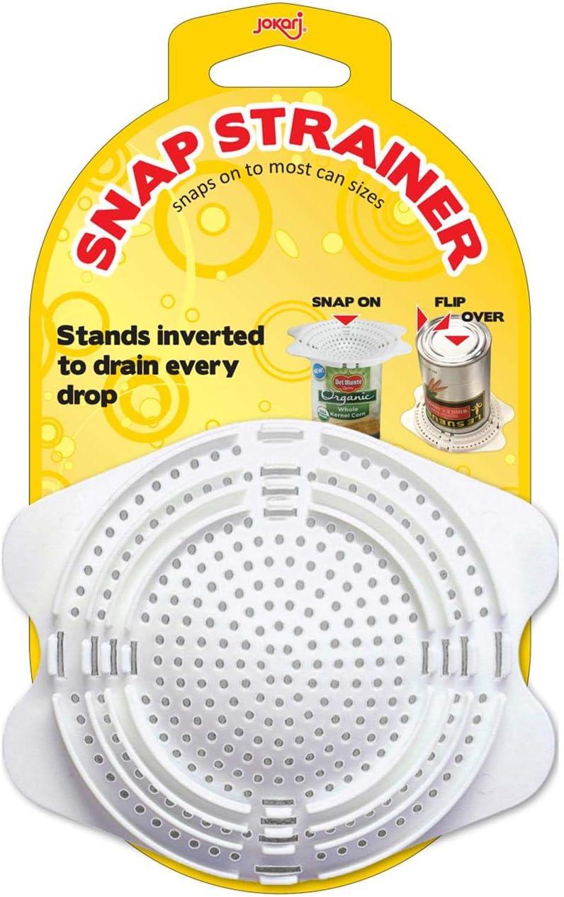 White Snap-On Plastic Can Strainer