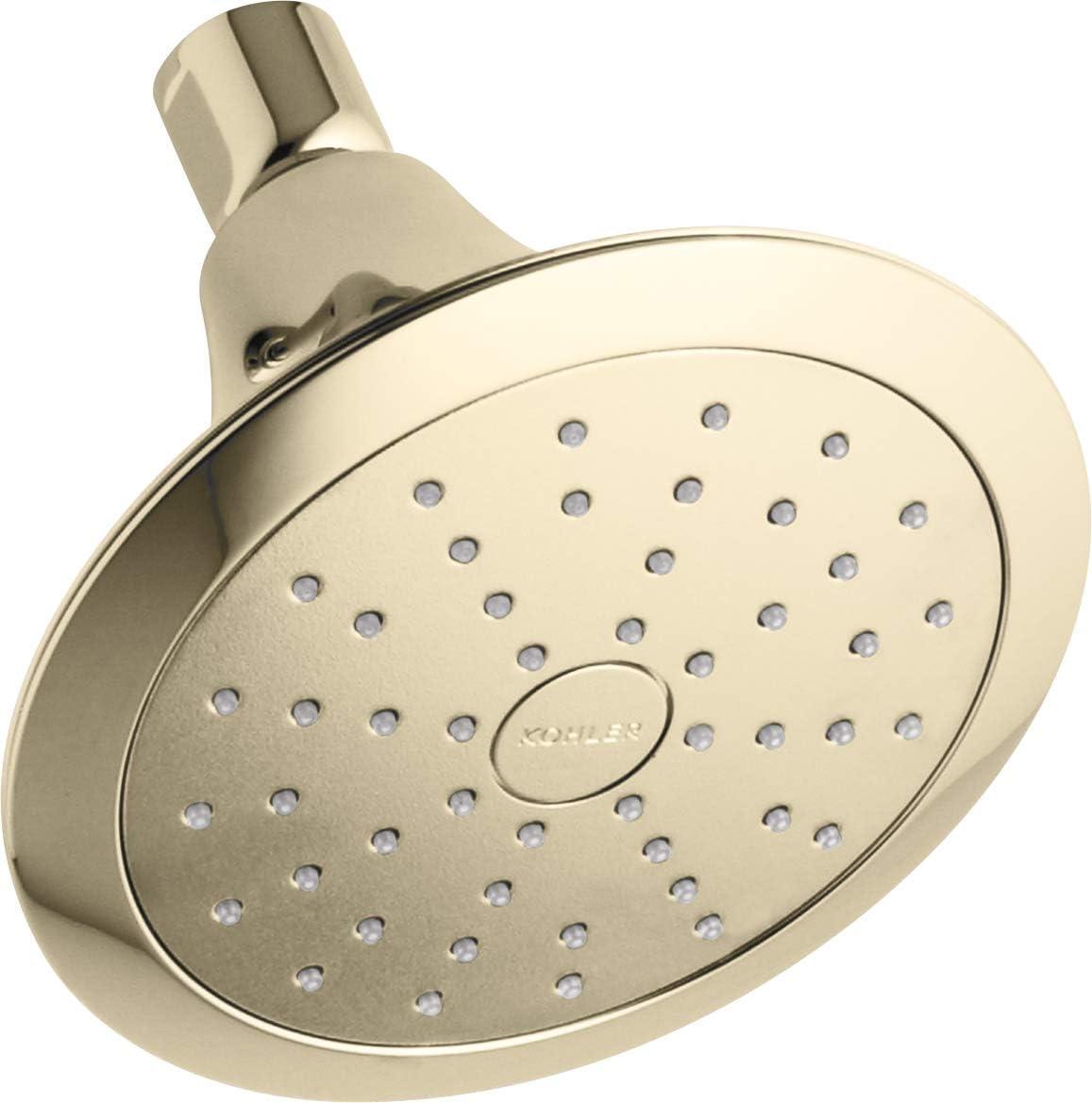 Vibrant French Gold Wall-Mount Single-Function Showerhead