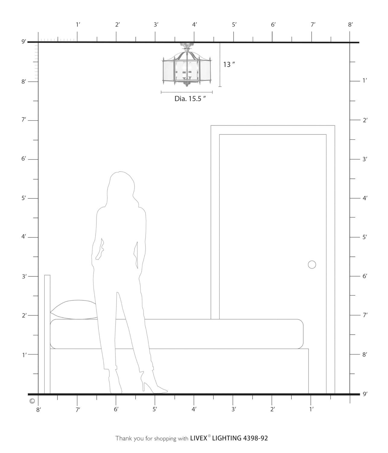 Livex Lighting Livingston 4 - Light Pendant in  English Bronze/Antique Brass