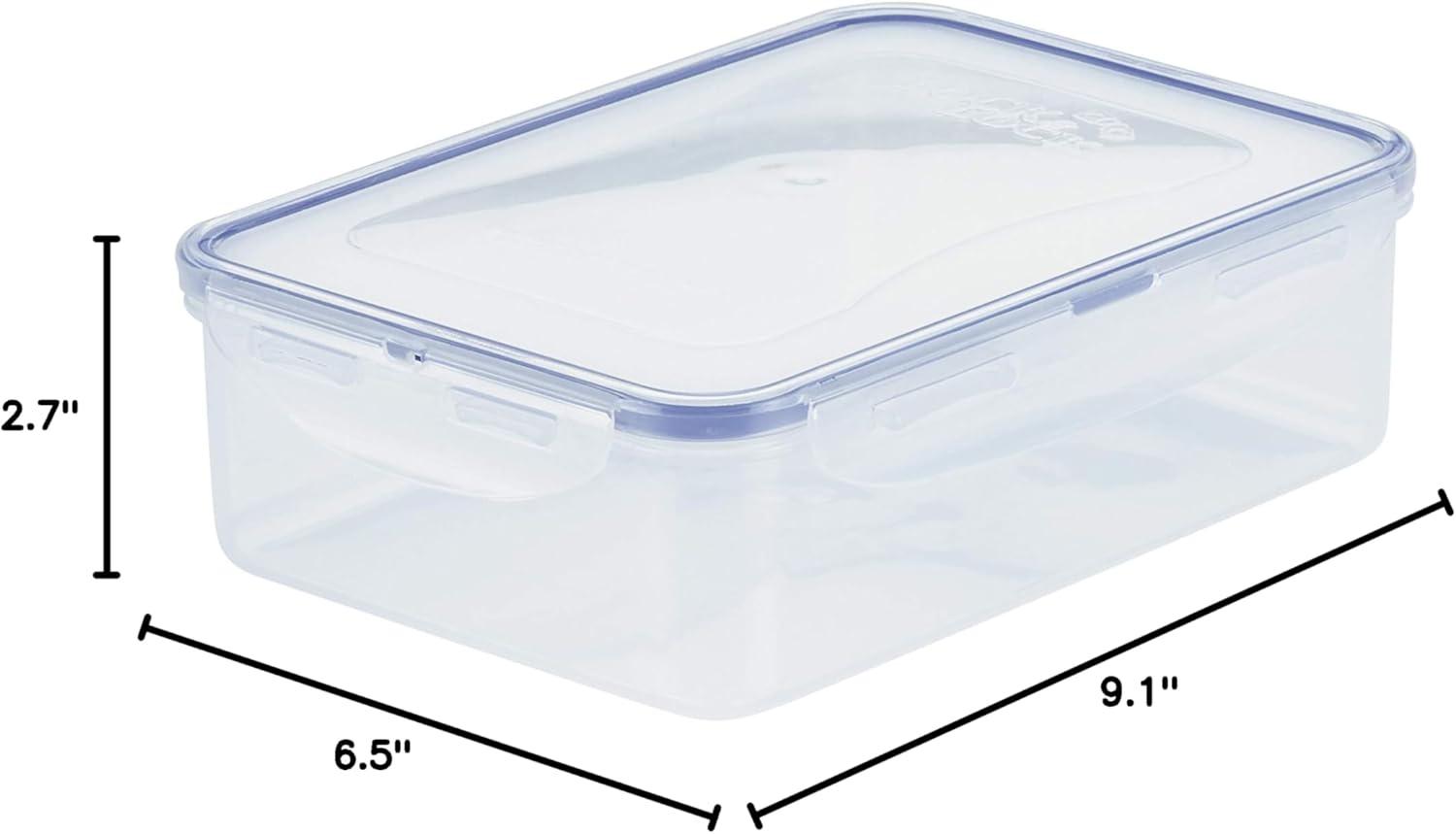 Clear 54-Ounce Glass Food Storage Container with Airtight Lid