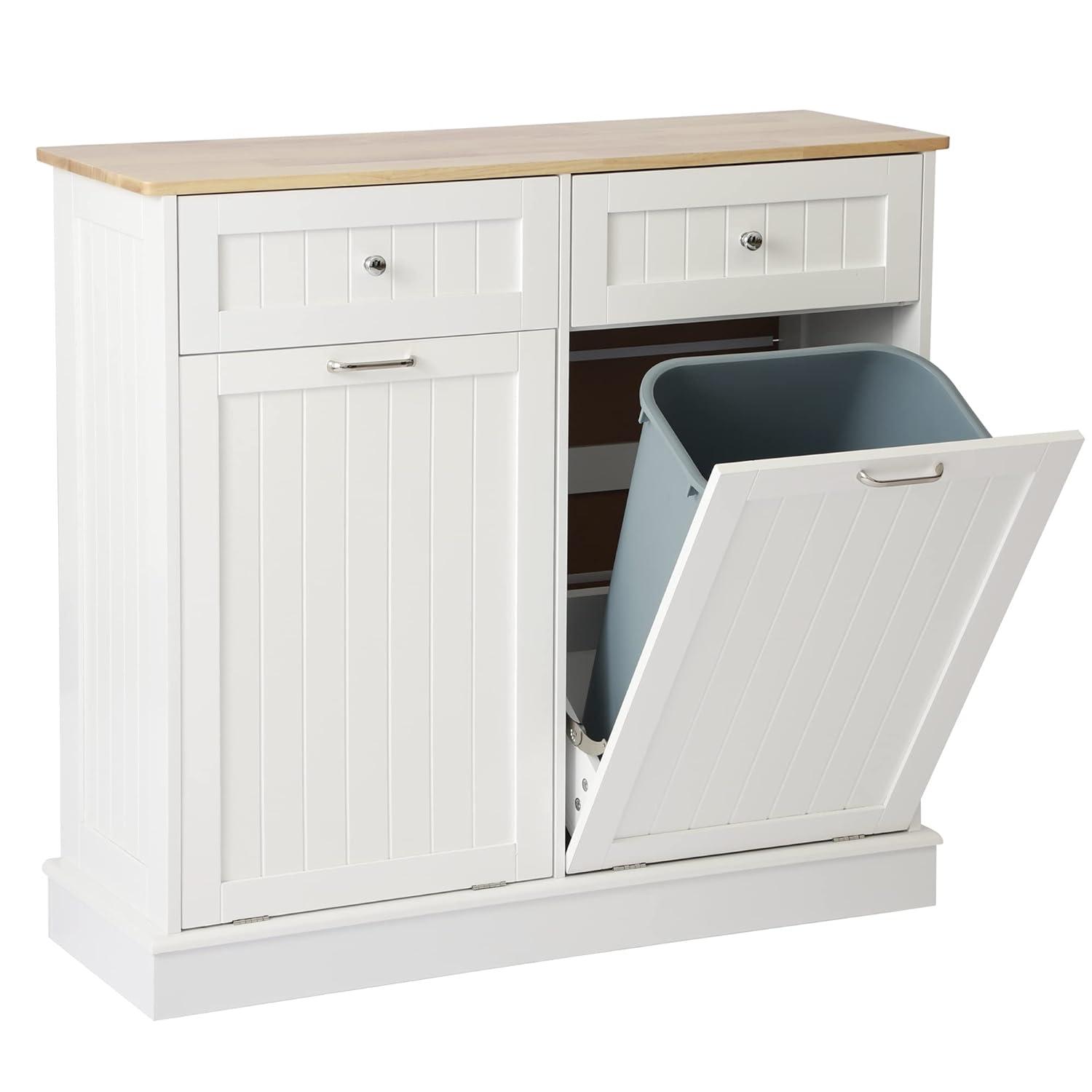Double Tilt Out Trash Kitchen Cabinet