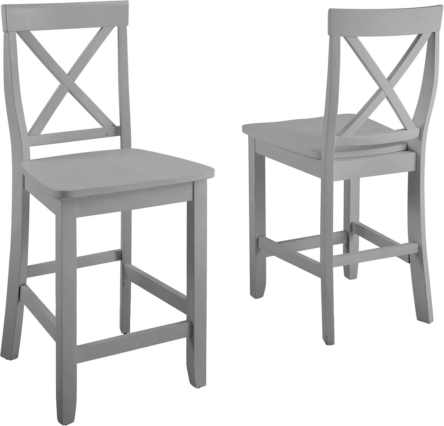 2pc X-Back Counter Height Barstools - Crosley