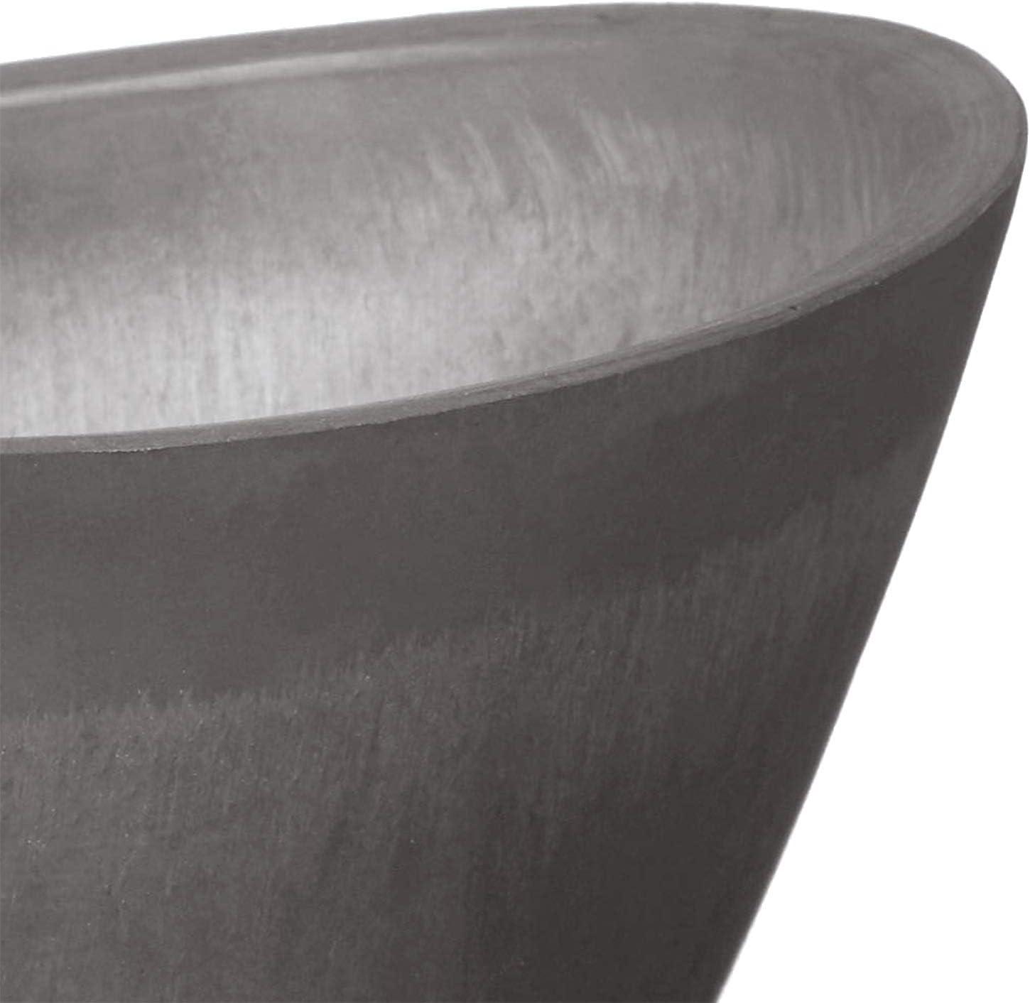 Gray Composite Oval Indoor/Outdoor Planter Pot