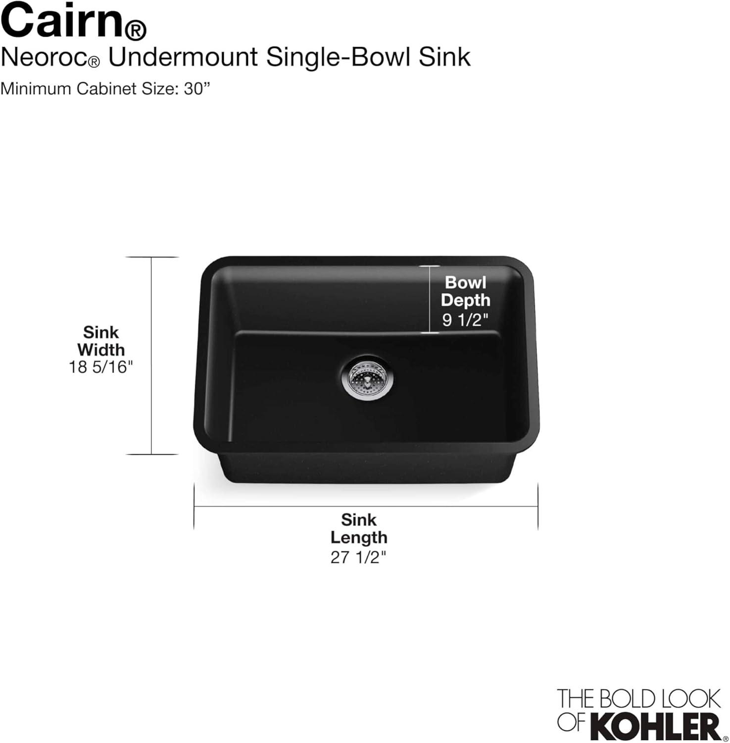 Cairn® Neoroc 27-1/2" x 18-5/16" x 9-1/2" Undermount Kitchen Sink