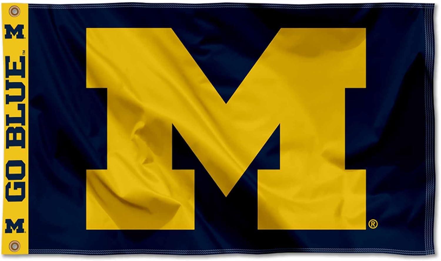 Michigan-Wolverine's 3X5 Indoor Outdoor Banner Flag w/grommets for hanging