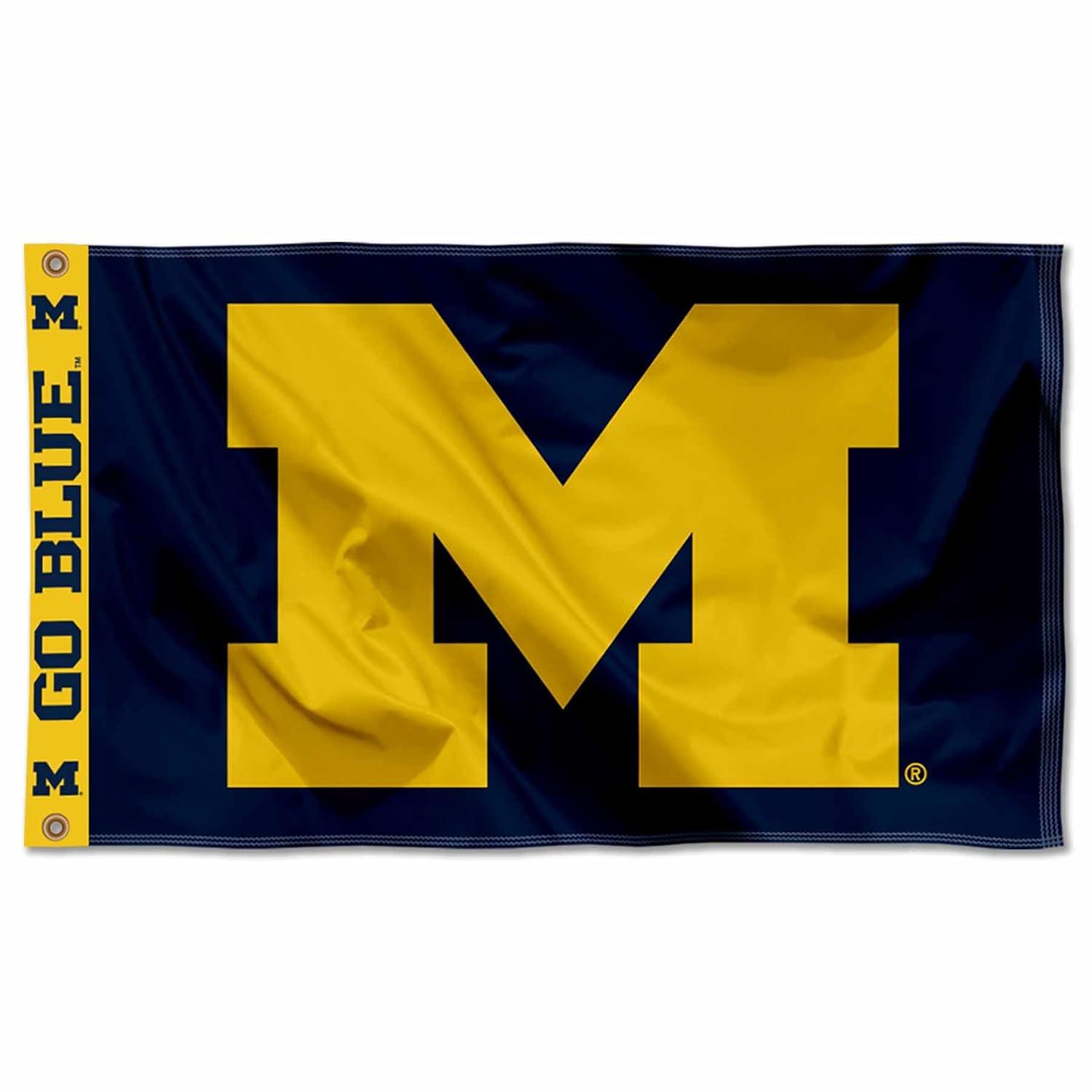 Michigan-Wolverine's 3X5 Indoor Outdoor Banner Flag w/grommets for hanging