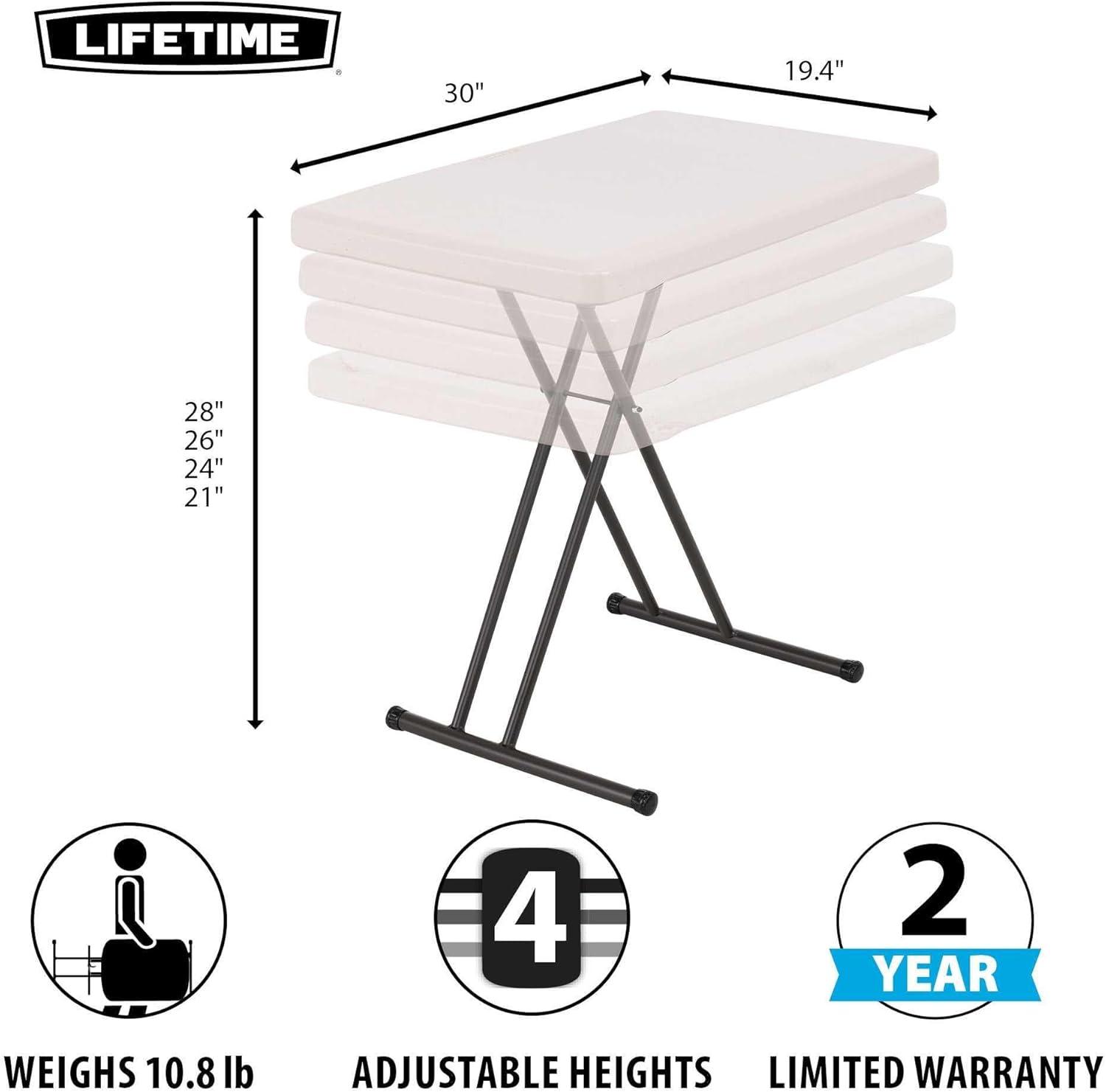 Lifetime 30 inch Personal Folding Table, Indoor/Outdoor, Almond (28240)