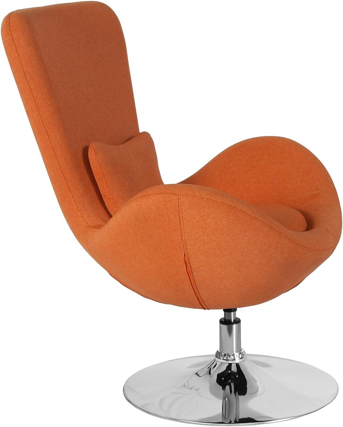 Flash Furniture Egg Series Side Reception Chair with Bowed Seat