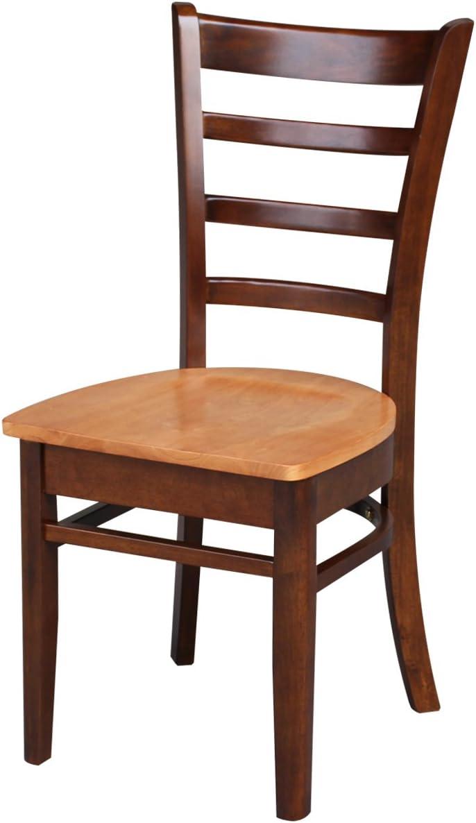 Cinnamon Espresso High Ladderback Wood Side Chair