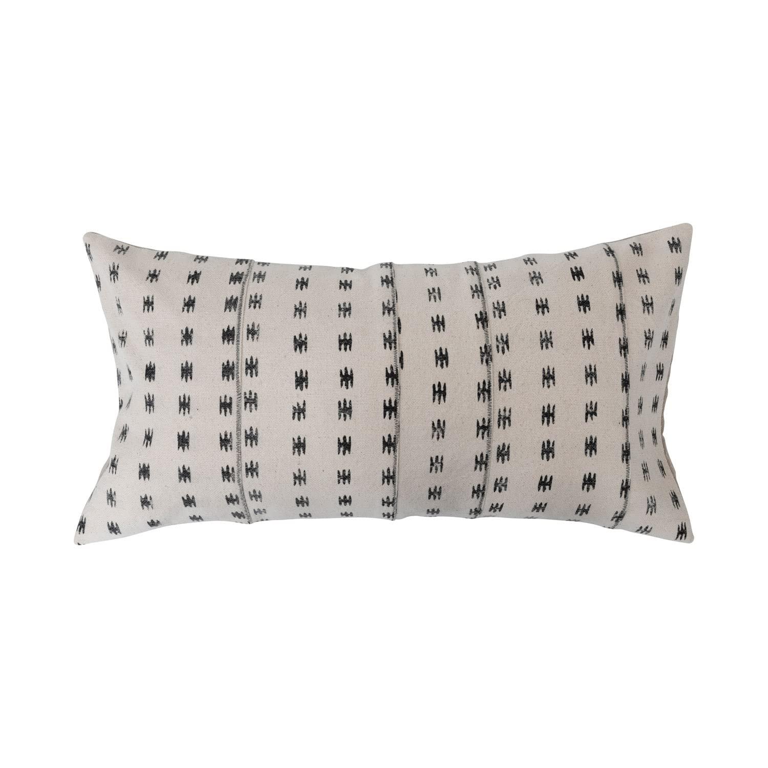 Geometric Cotton Reversible Throw Pillow