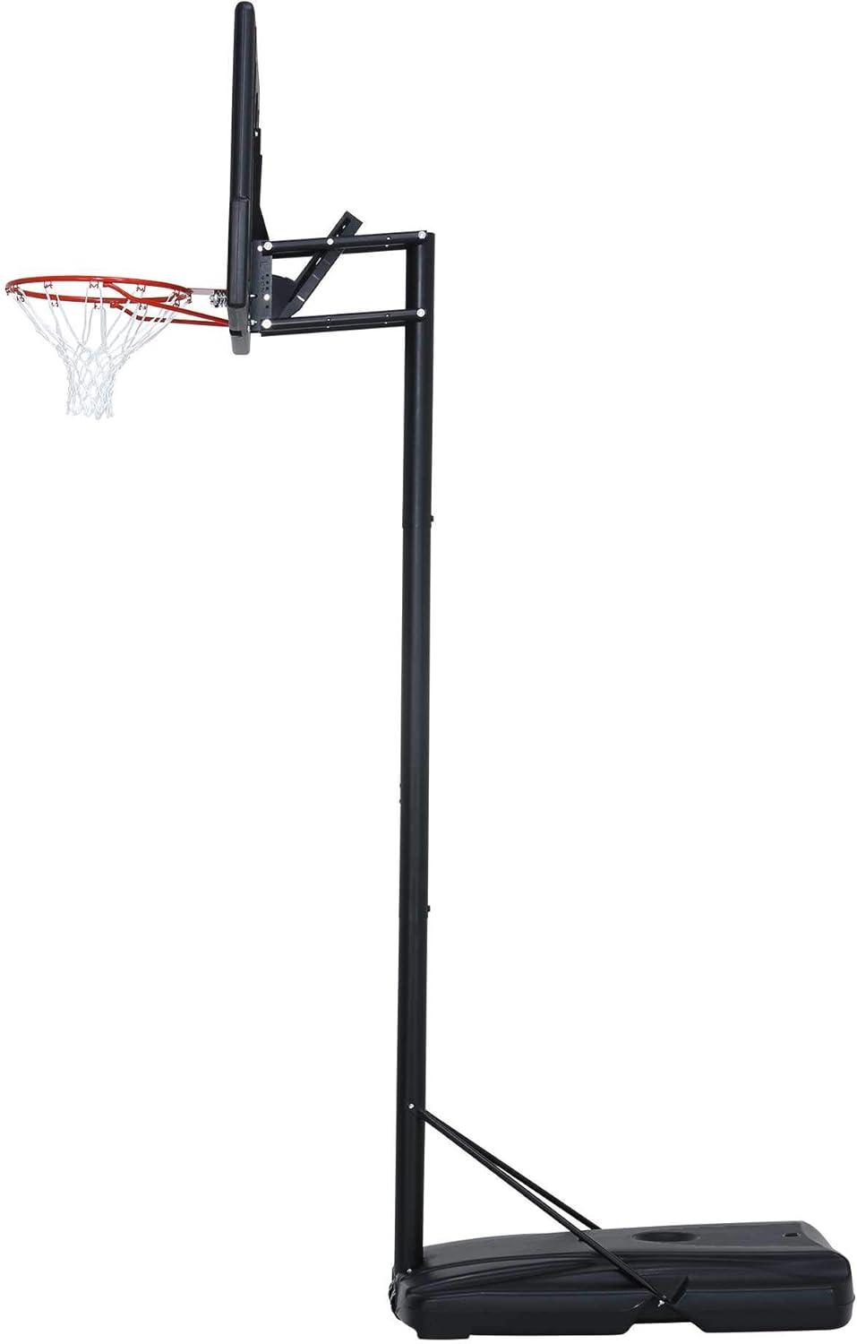 Adjustable Portable Basketball System with 48-Inch Shatterproof Backboard