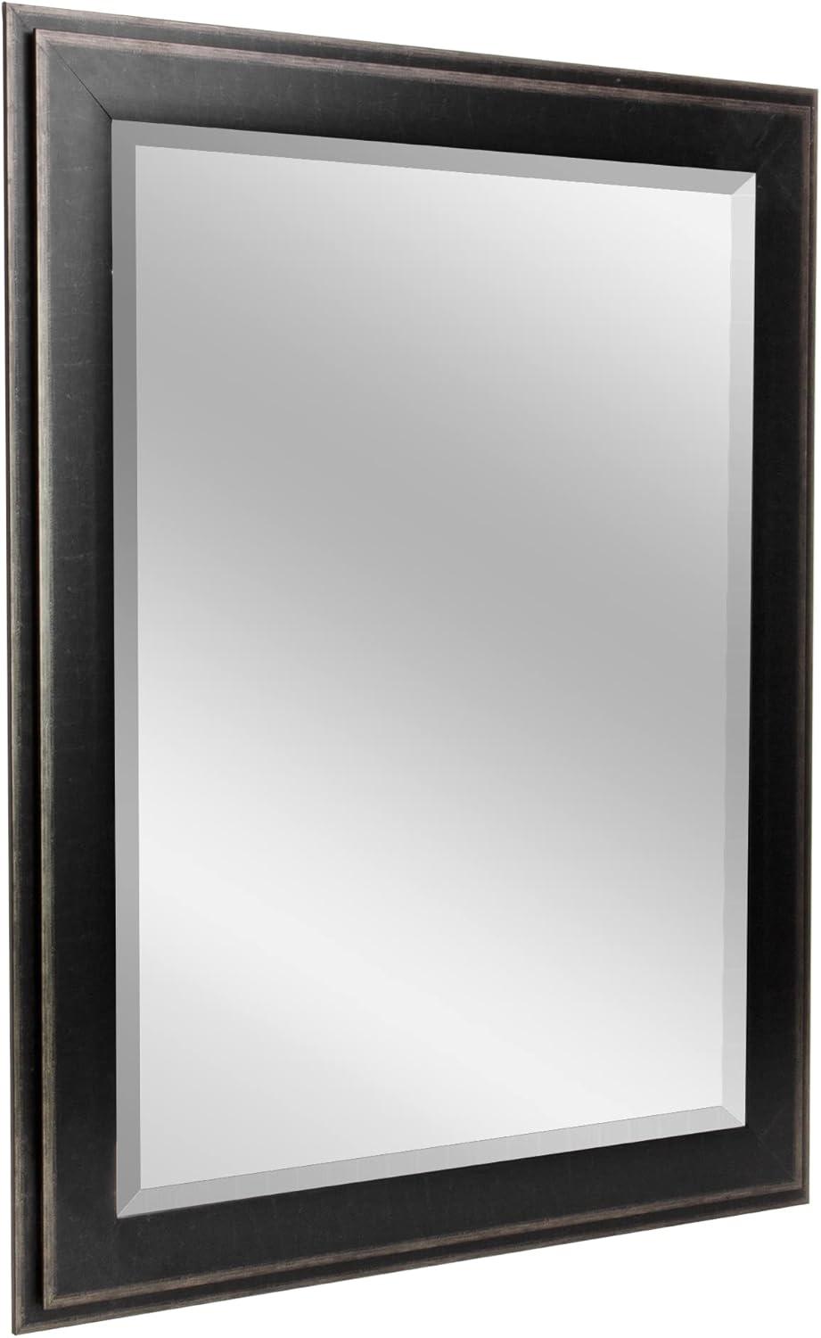 Head West Head West 31.5 in x 43.5 in Two-Step Wall Mirror, Black