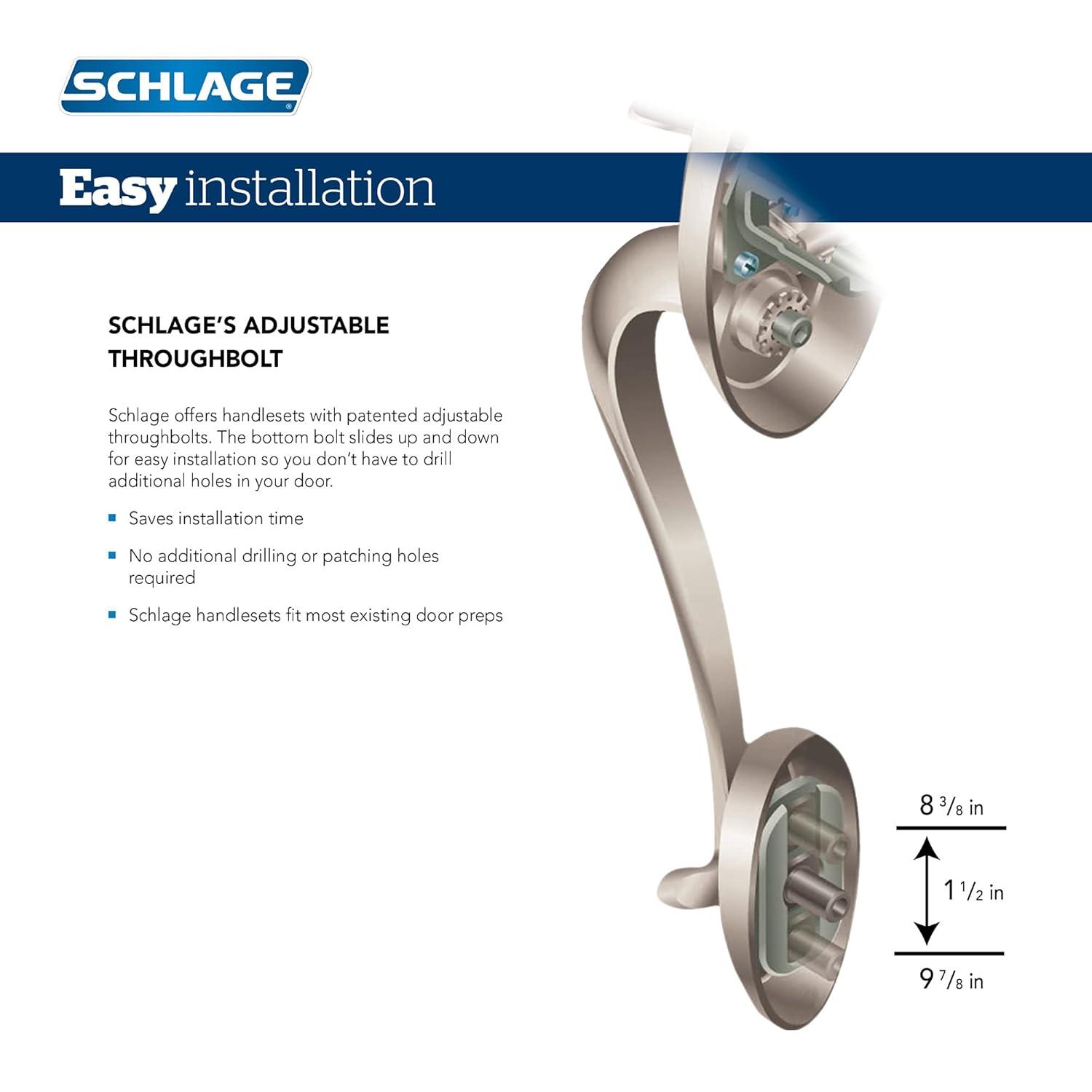 Satin Nickel Plymouth Front Entry Handleset with Knob and Deadbolt