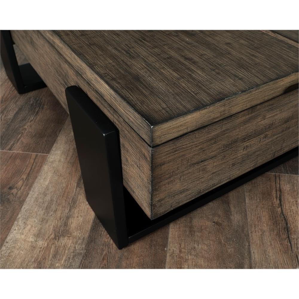 Progressive Furniture Winter Park Wood Lift-Top Cocktail Table in Brown/Black