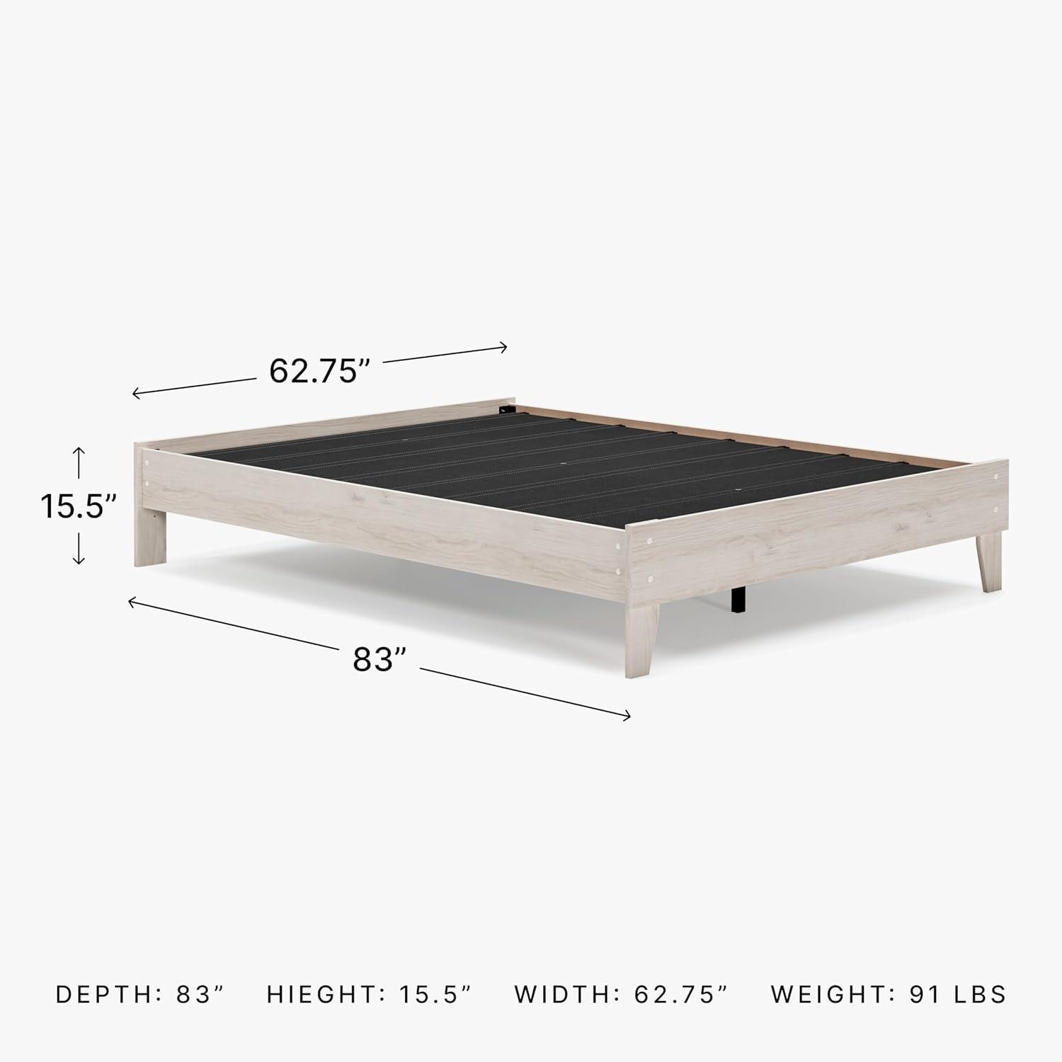Queen Socalle Platform Bed Natural - Signature Design by Ashley