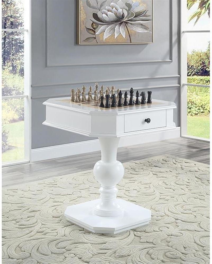 AC00862 - Game Table, White Finish - Galini