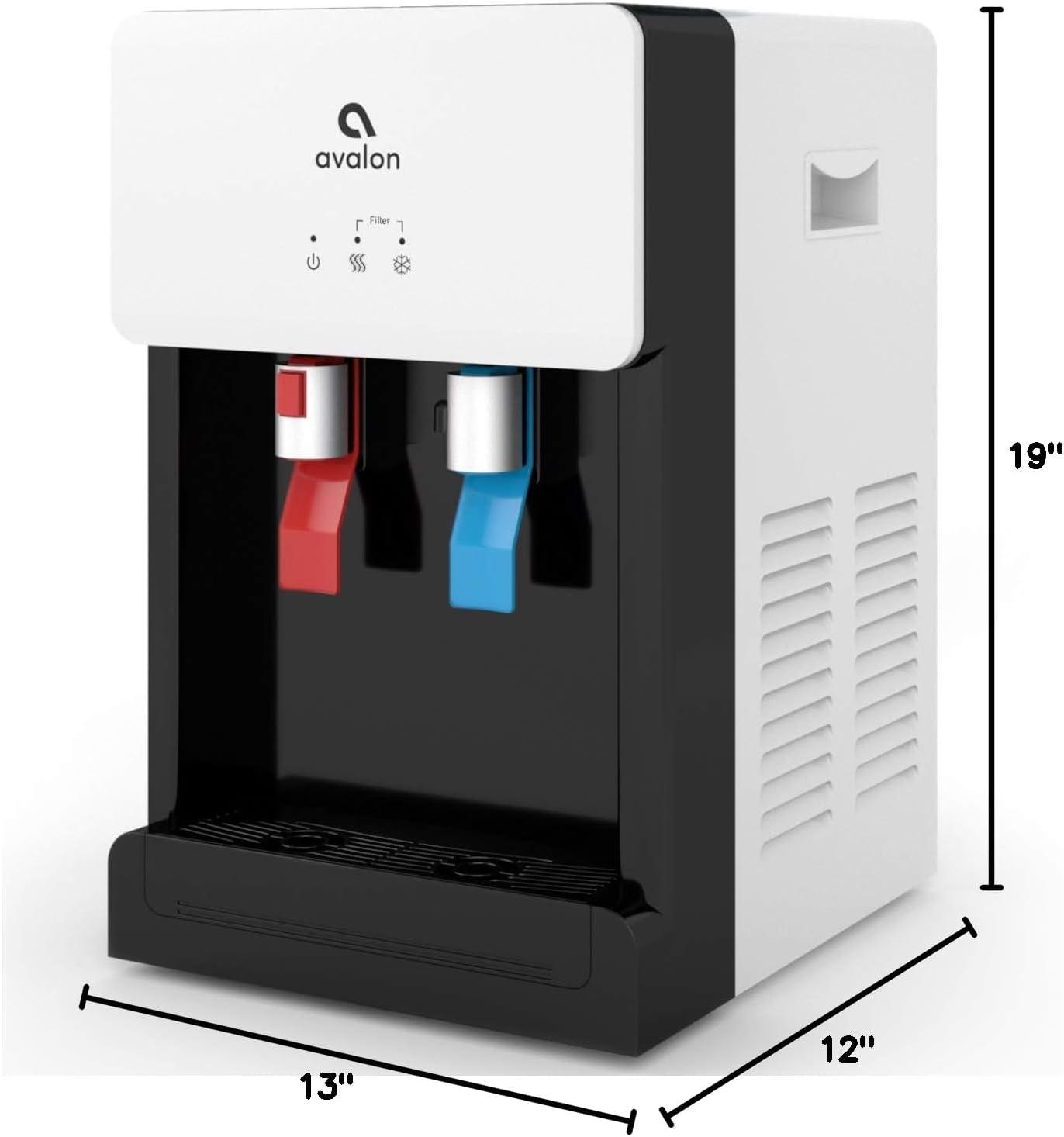 White and Black Countertop Bottleless Water Cooler Dispenser