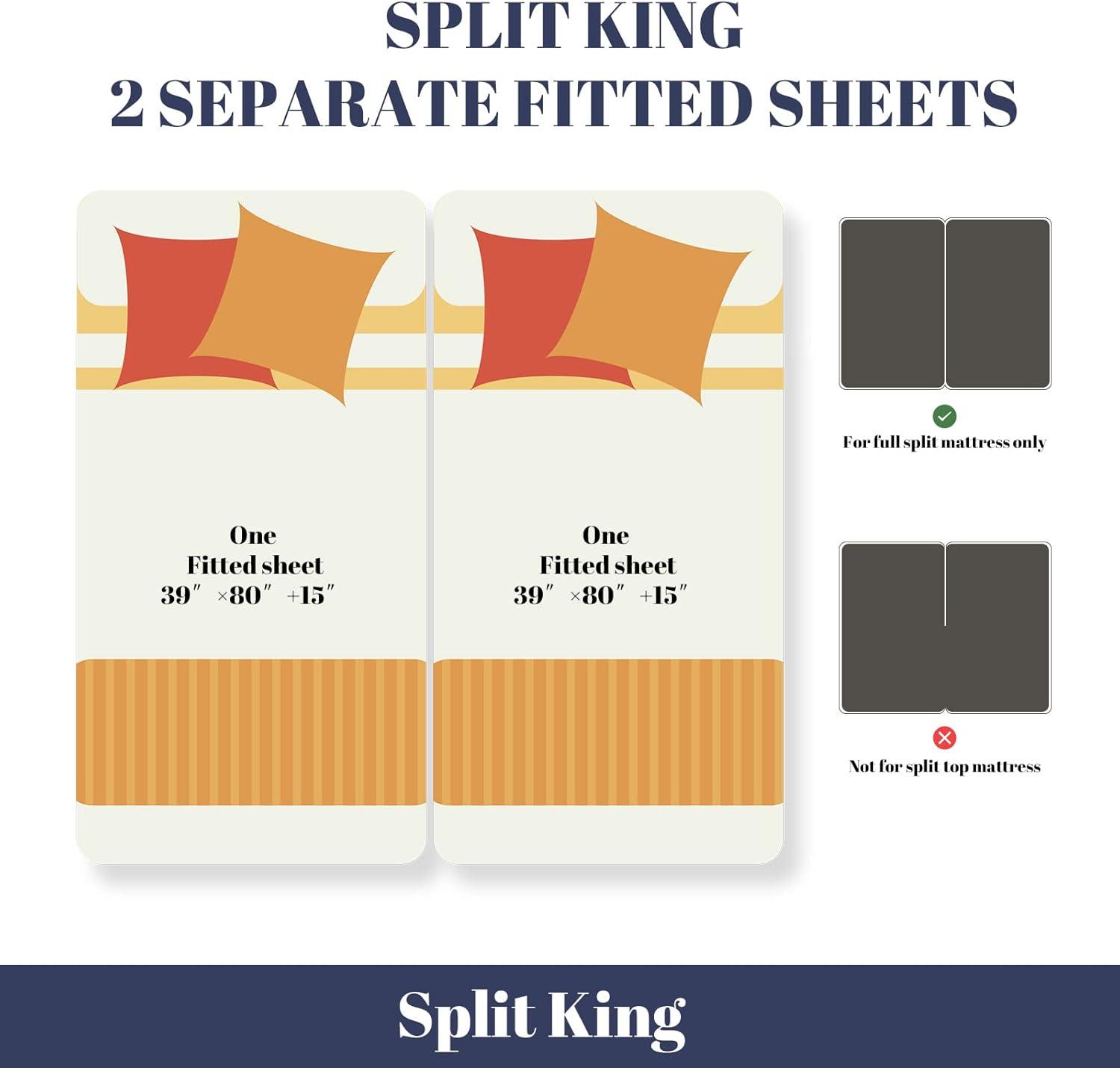 White Bamboo Deep Pocket King Sheet Set