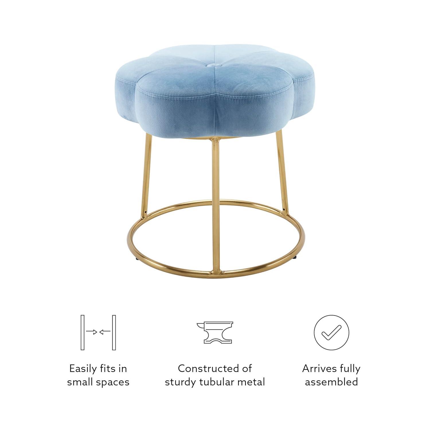 Ciara Flower Cushioned Vanity Stool