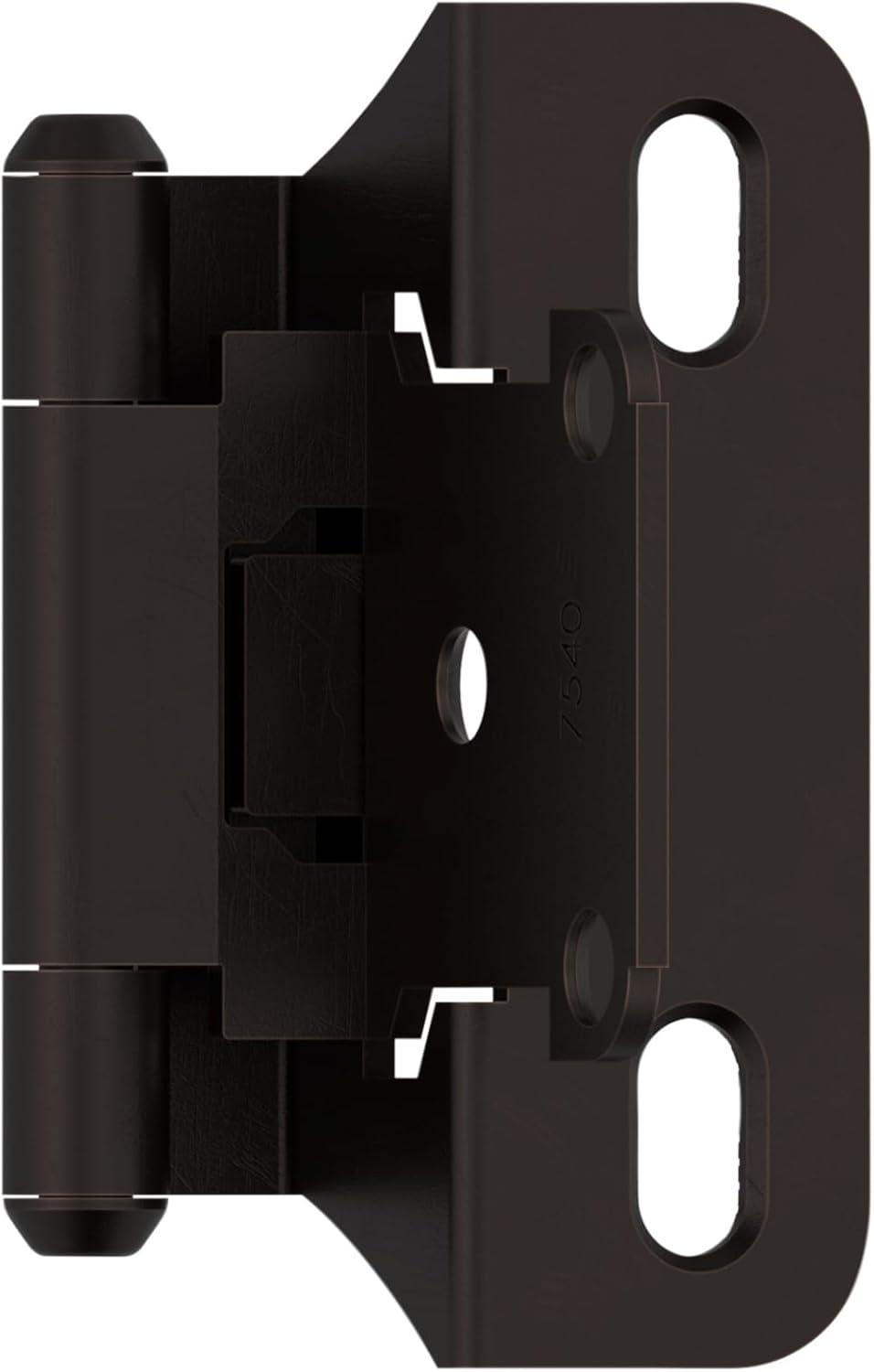 Oil-Rubbed Bronze Self-Closing Partial Wrap Cabinet Hinge