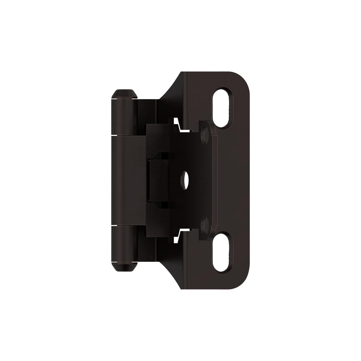 Oil-Rubbed Bronze Self-Closing Partial Wrap Cabinet Hinge