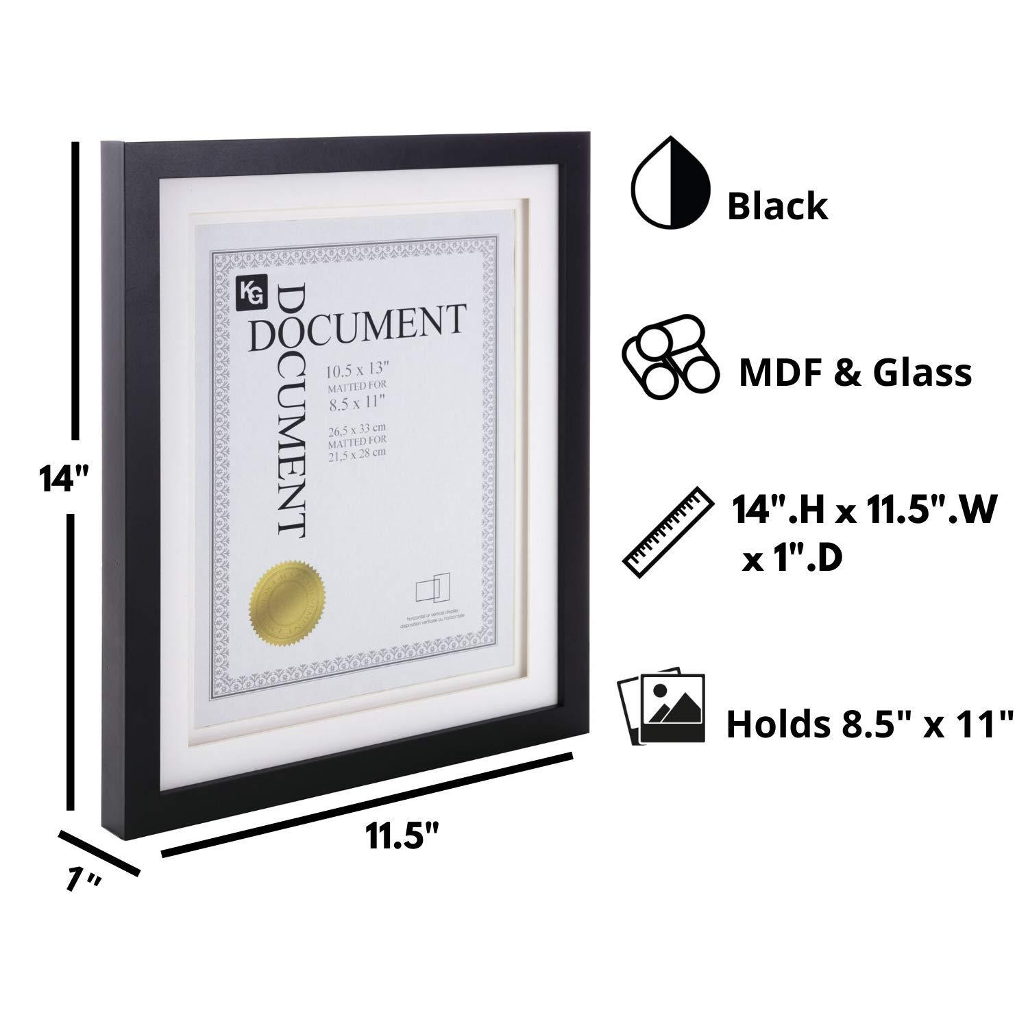 kieragrace KG Contemporary  Morgan Frame  10.5" x 13" Black Engineered Wood