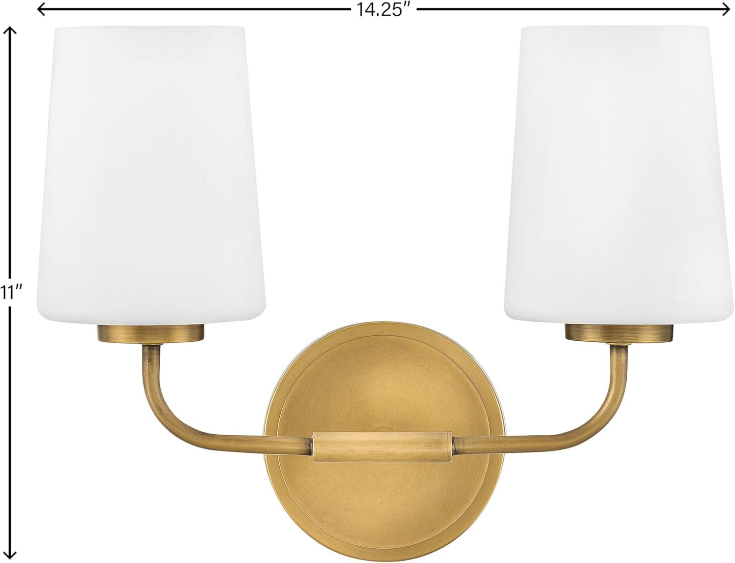 Fitz 2 Light Frosted Dimmable Vanity Light