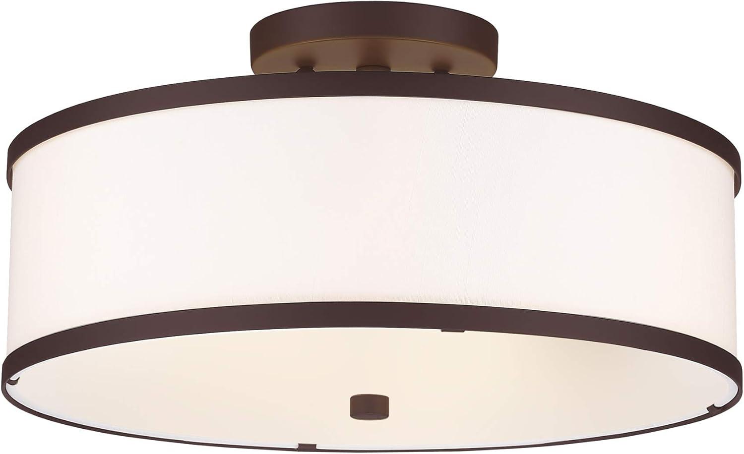 Livex Lighting Park Ridge 3 - Light Semi-Flush Mount in  Bronze