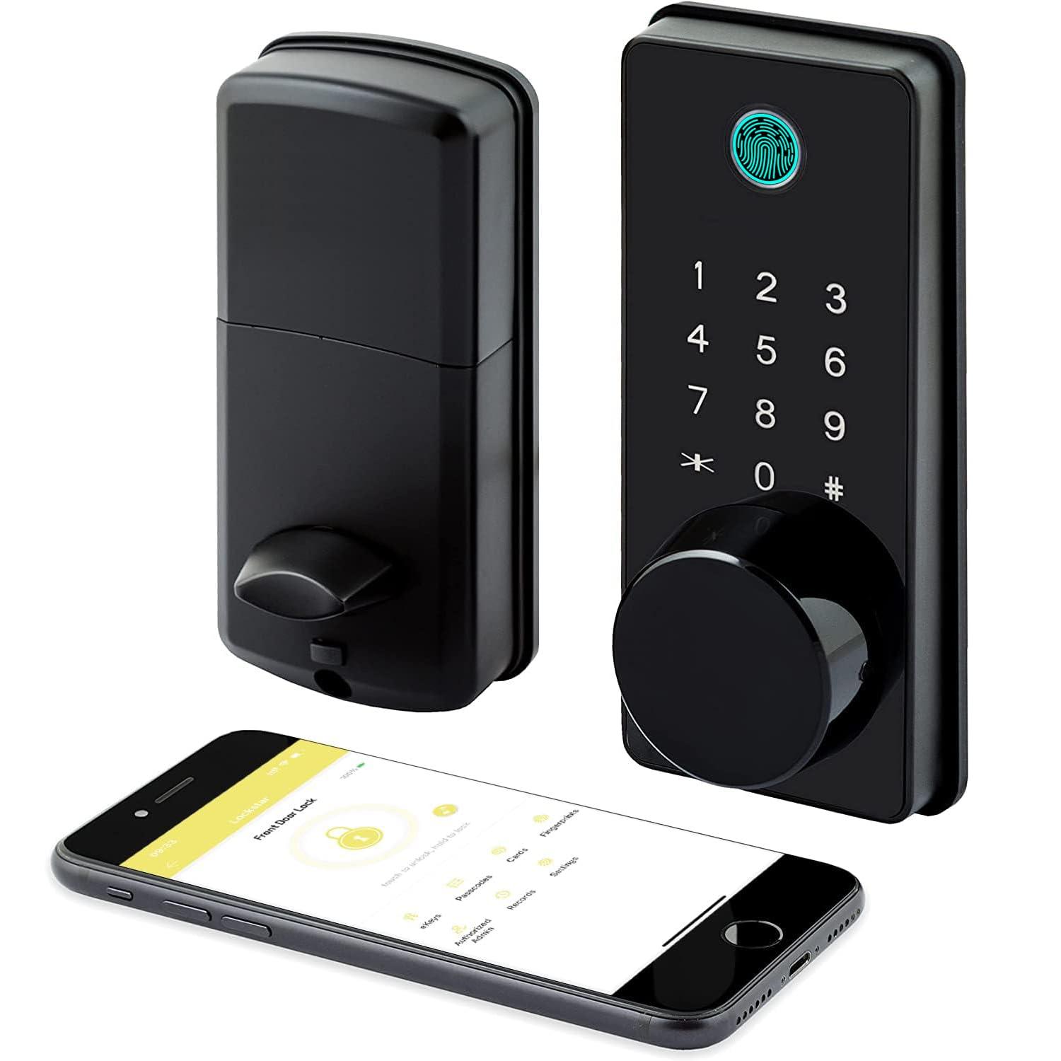 WEILAILIFE Smart Lock Keyless Entry Fingerprint Home Door, WEILAILIFE Touchscreen Keypad with APP Control, Phone, Passcode Bluetooth Door Lock for Hotel Apartment .